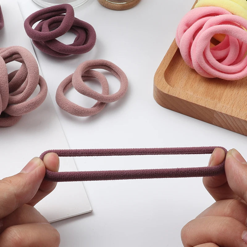 50 Pcs Girls Nylon Rubber Bands Elastic Hair Bands Hair Accessories