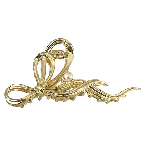 Bridal Hair Claw Clip Pearl Bow Ornament Wedding Party Accessory