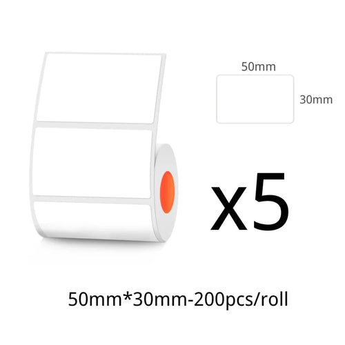 50mm Width Thermal Label Sticker White Self-Adhesive Label Paper