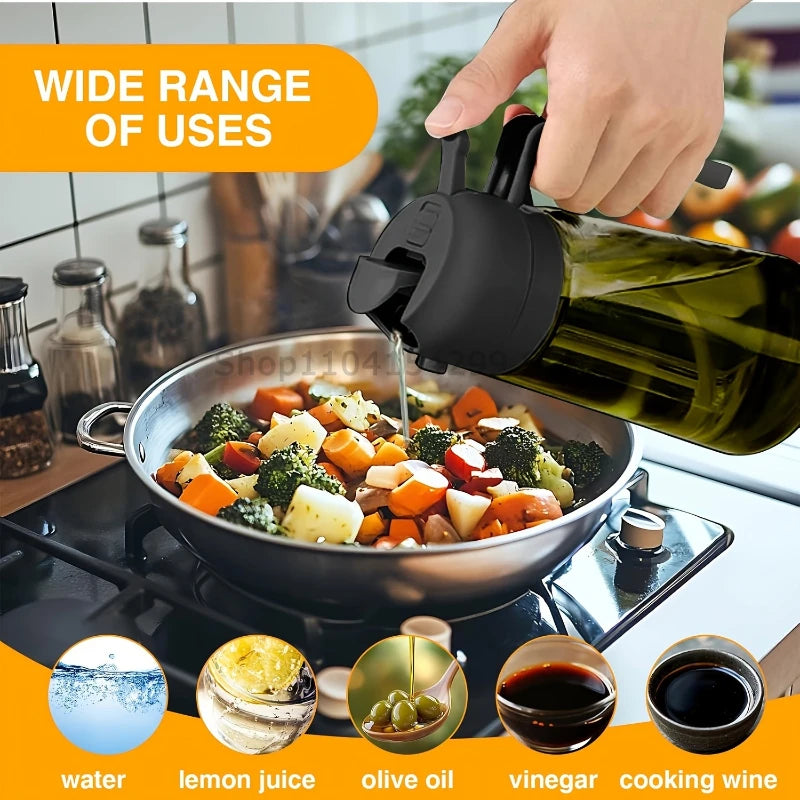 2-in-1 Oil Sprayer Dispenser Olive Oil Dispenser Oil Spray Bottle