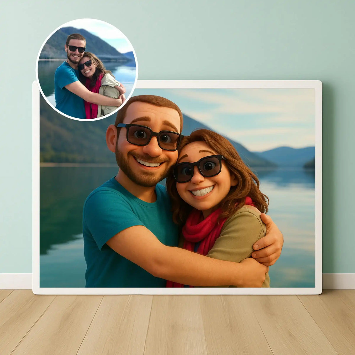 Custom Cartoon Style Portrait from Photo Personalized Cartoon
