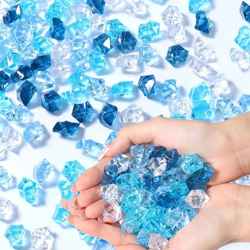 100pcs 11x14mm Crystals Plastic Gems Home Vase Decoration Multi