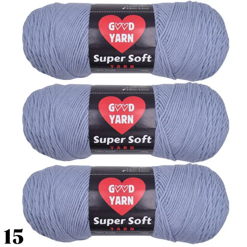 190g x 3 Pcs Soft & Cozy Multicolored Acrylic Yarn for Crocheting