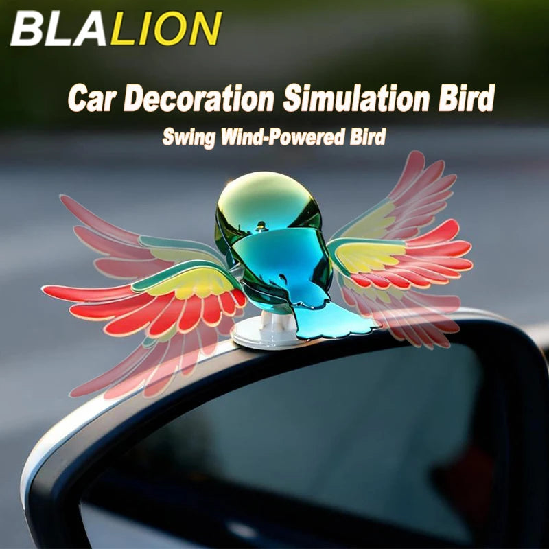 BLALION Simulated Flying Bird Car Ornament Wing Can Swing