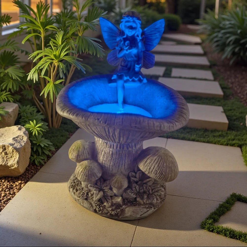 Creative Flower Fairy Solar Night Light Statue Outdoor Waterproof
