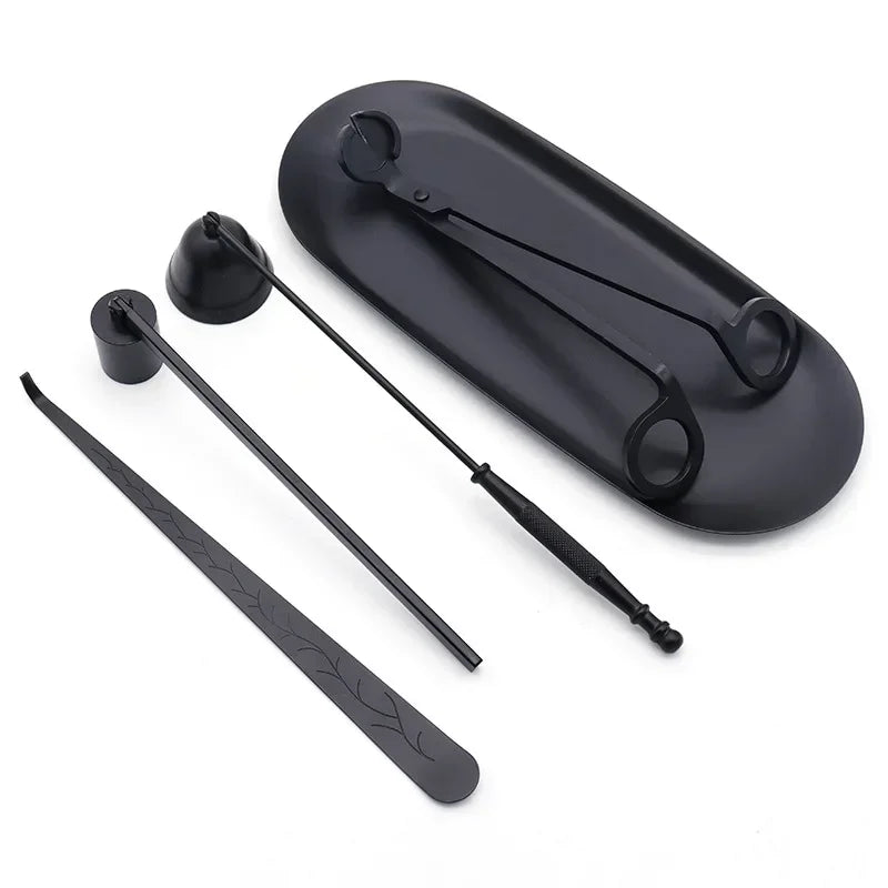 5 Styles Black Candle Extinguishers Scented Candle Trays, Scissors
