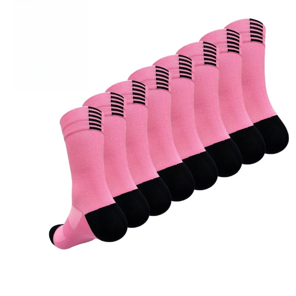 4 pairs Cycling Socks Running Quick Dry Medium Cylinder Men and Women