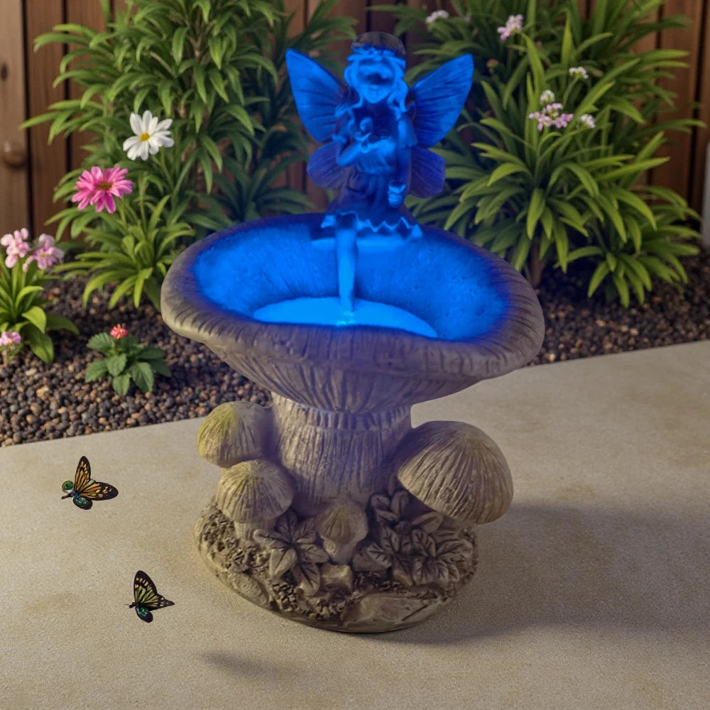 Creative Flower Fairy Solar Night Light Statue Outdoor Waterproof