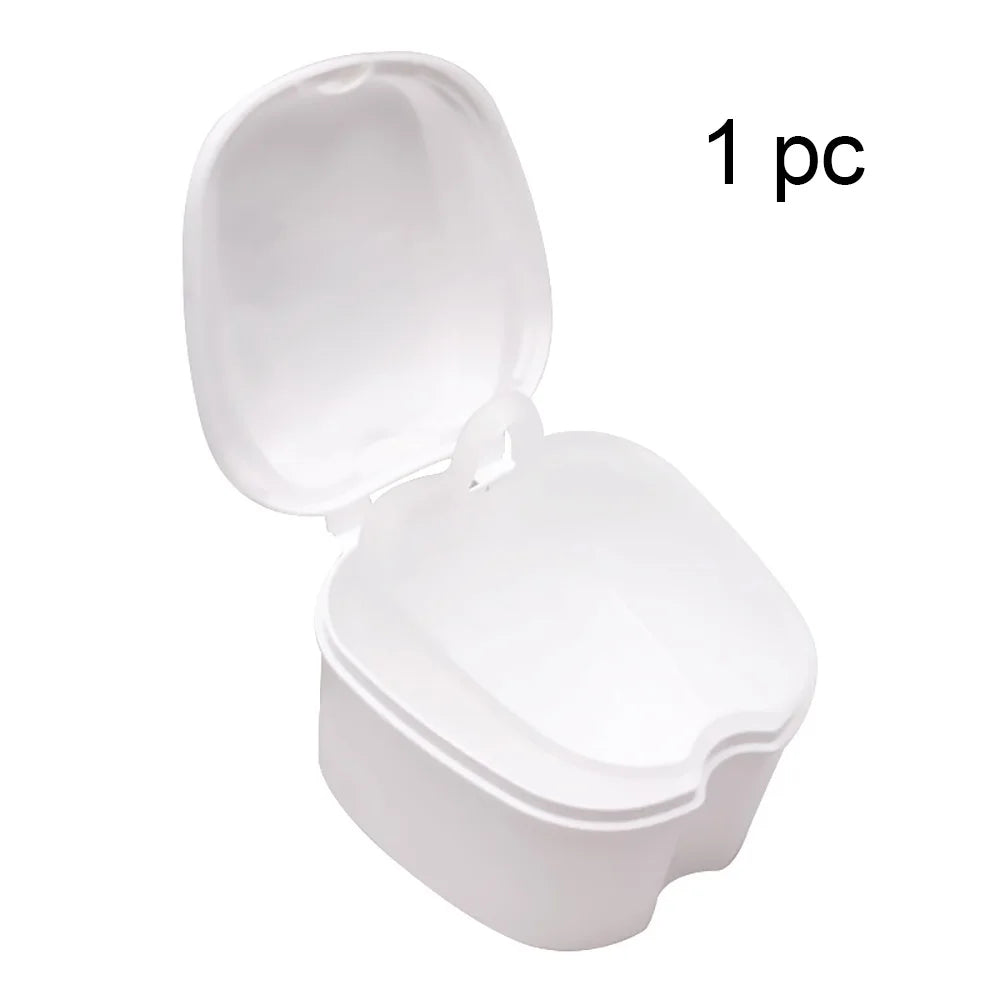 Denture Bath Box Organizer Dental False Teeth Storage Box with Hanging