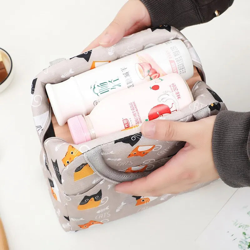 Cartoon Lunch Bag Portable Insulated Thermal Heat Children's Bento Bag