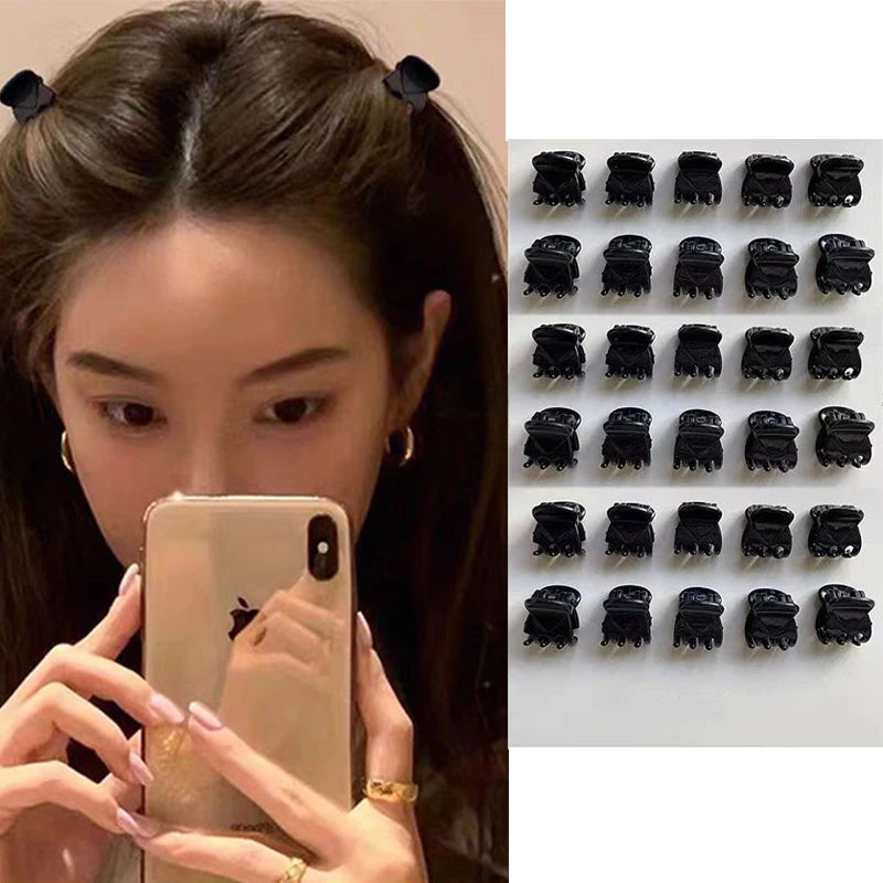Black Small Hair Claw For Women Girls Sweet Hair Ornament