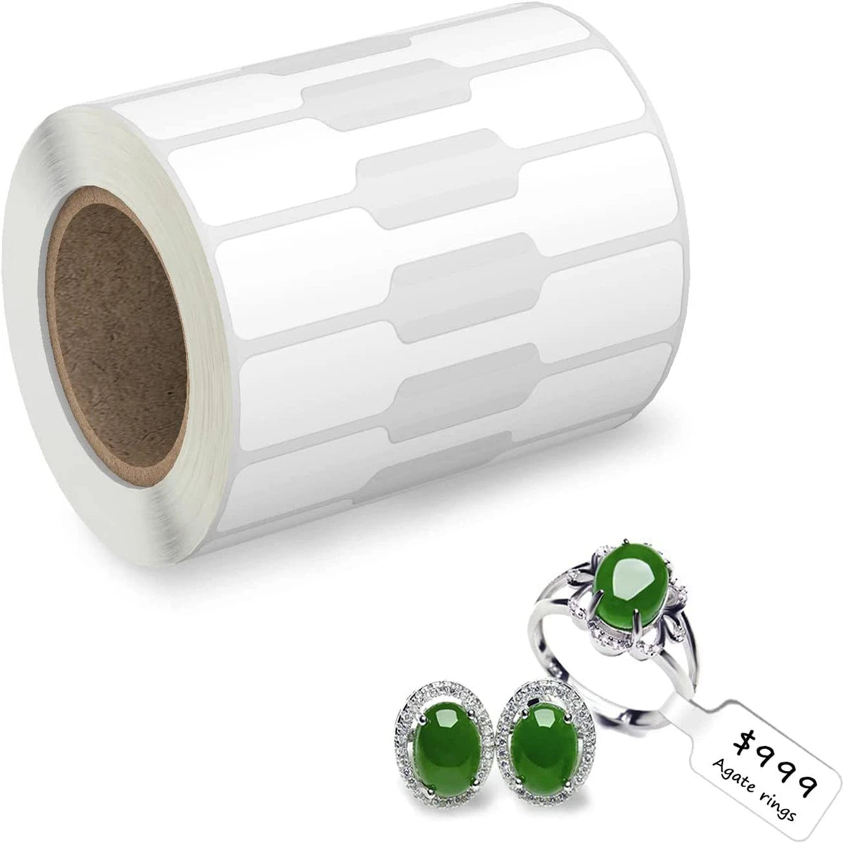 500pcs/roll Kraft Paper Price Stickers Jewelry Price Tags Self