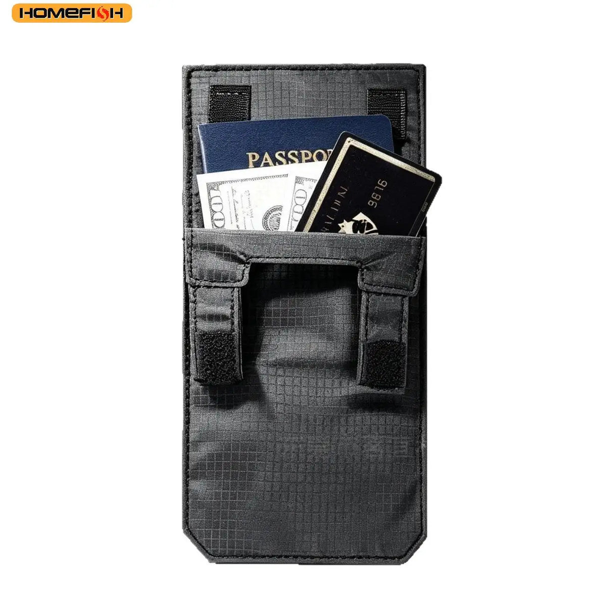 Homefish 2026 Slim Black Belt Wallet Anti Theft Clip Mini Wallet Hook