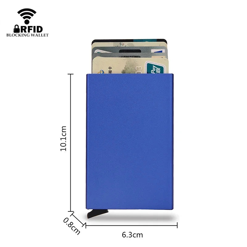 Rfid Metal Credit Card Holder Luxury Men Minimalist Wallet Cardholder