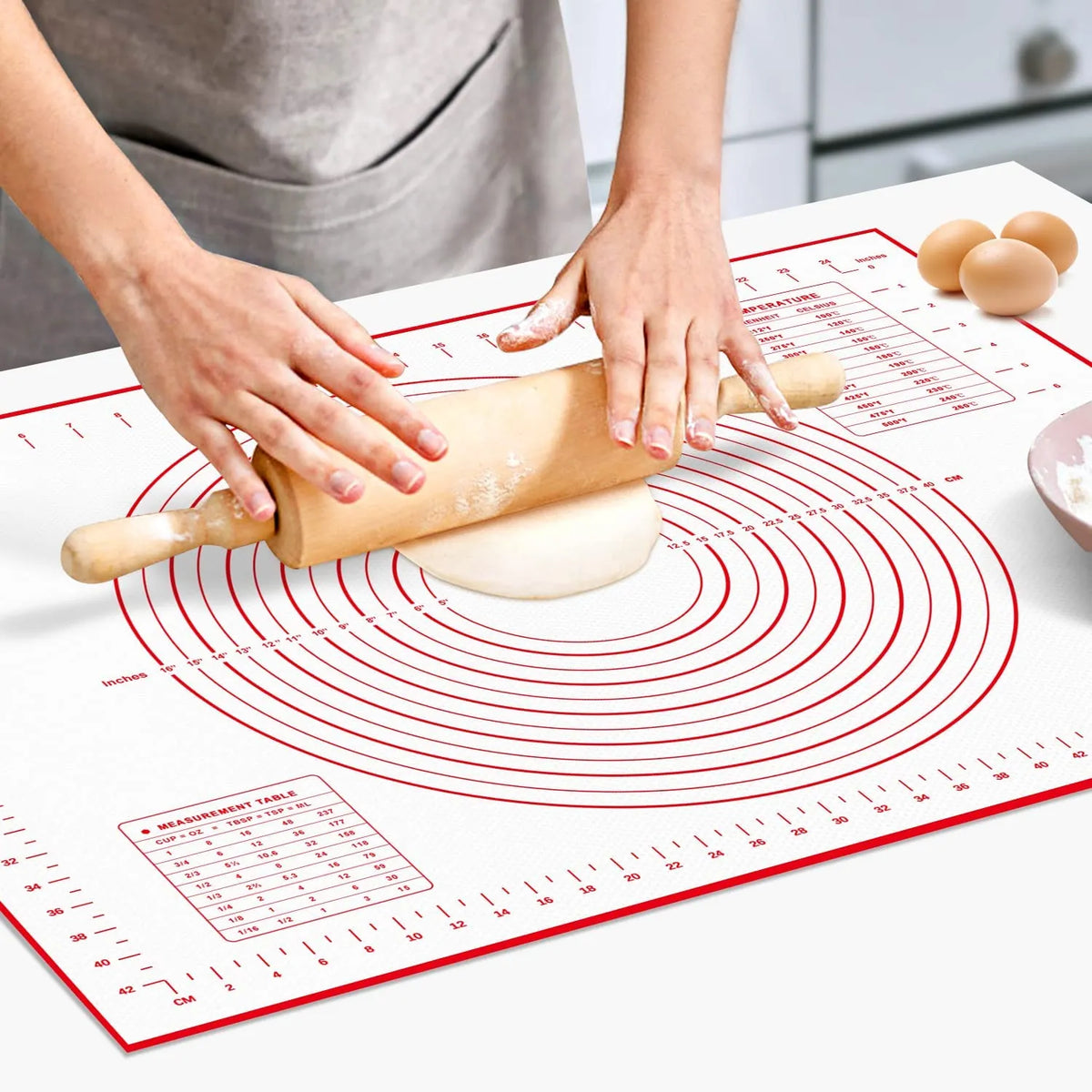 UNTIOR Kneading Dough Mat Silicone Baking Mat Pizza Cake Dough
