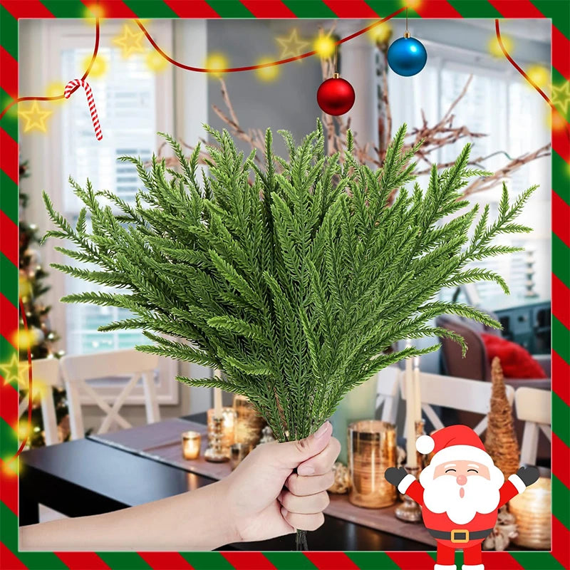 35cm Christmas Artificial Norfolk Pine Branches Faux