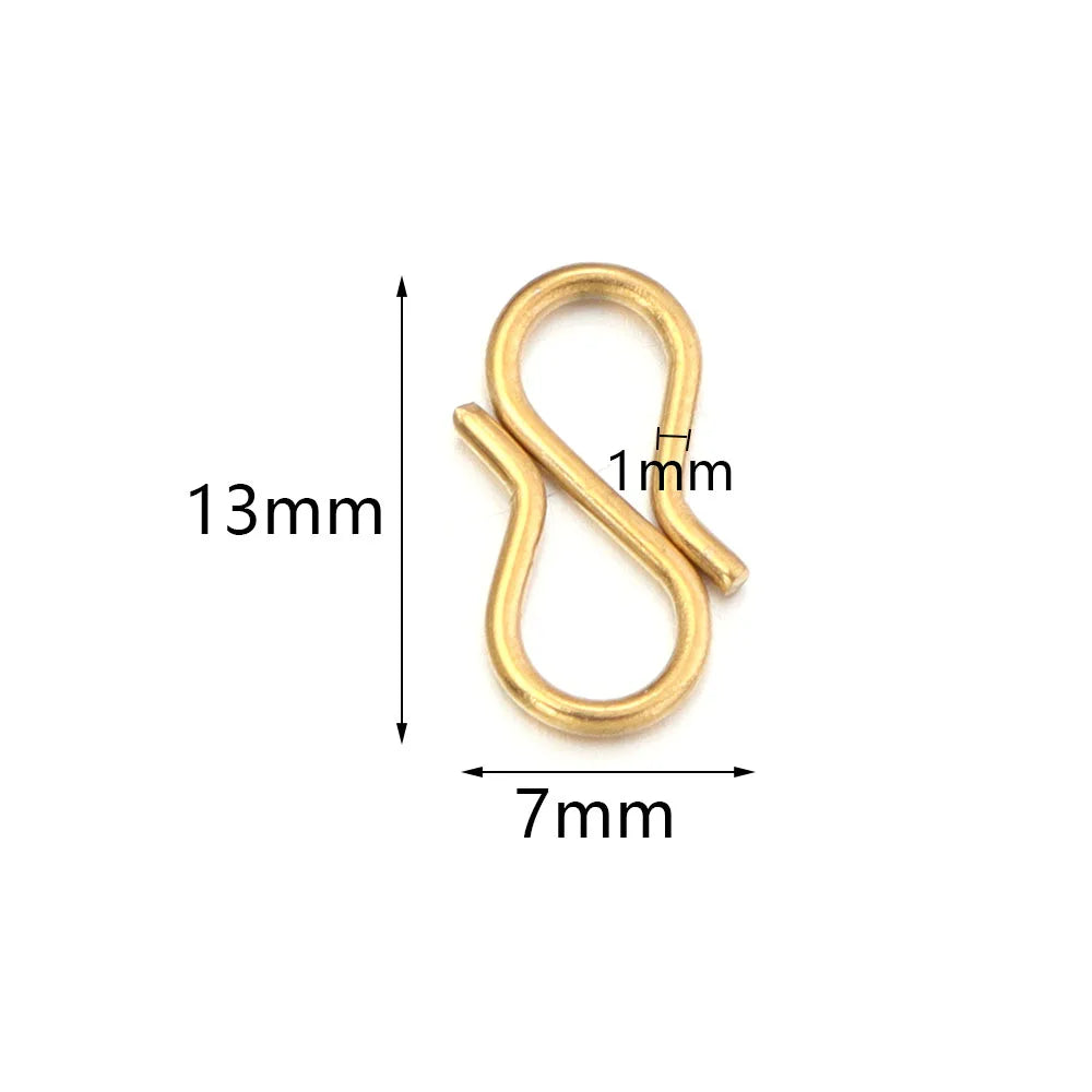 30pcs Stainless Steel S Shape End Clasps Hooks Chains Connectors For