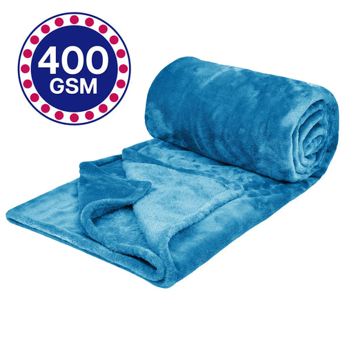 Fleece Blanket Solid Throw Blankets for Couch & Bed, Plush Cozy Fuzzy
