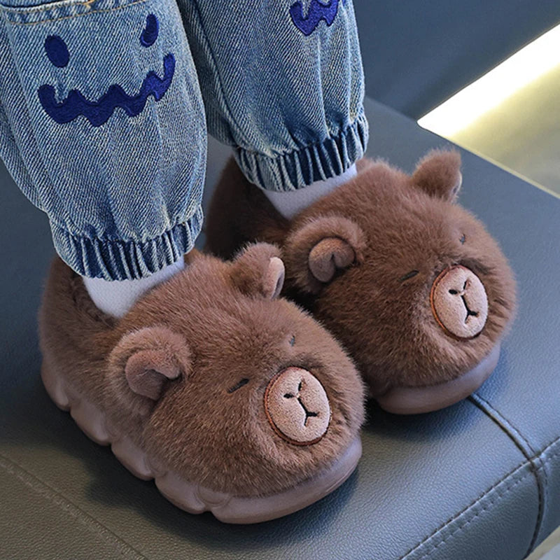 Capybara Children's Winter Cotton Slippers New Boys Girls Cartoon