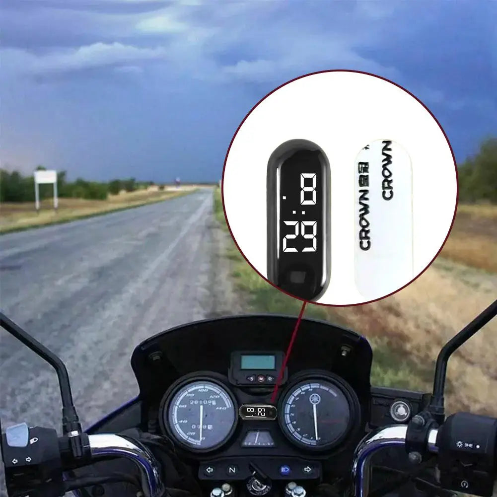 Mini Electric Car Clock LED Movement Touch Waterproof Portable Car