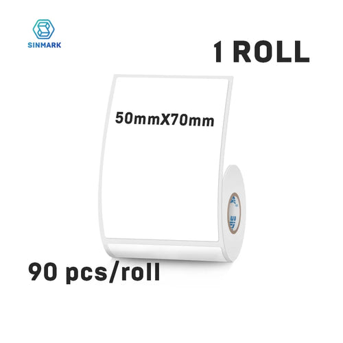 50mm Width Thermal Label Sticker White Self-Adhesive Label Paper