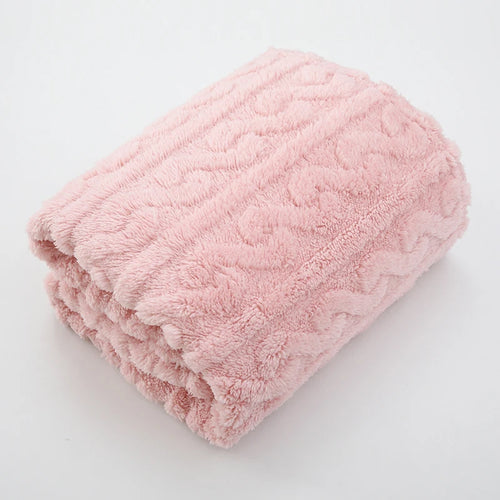 1 Coral Fleece Blanket for Babies and Children - Ultra-Soft Striped