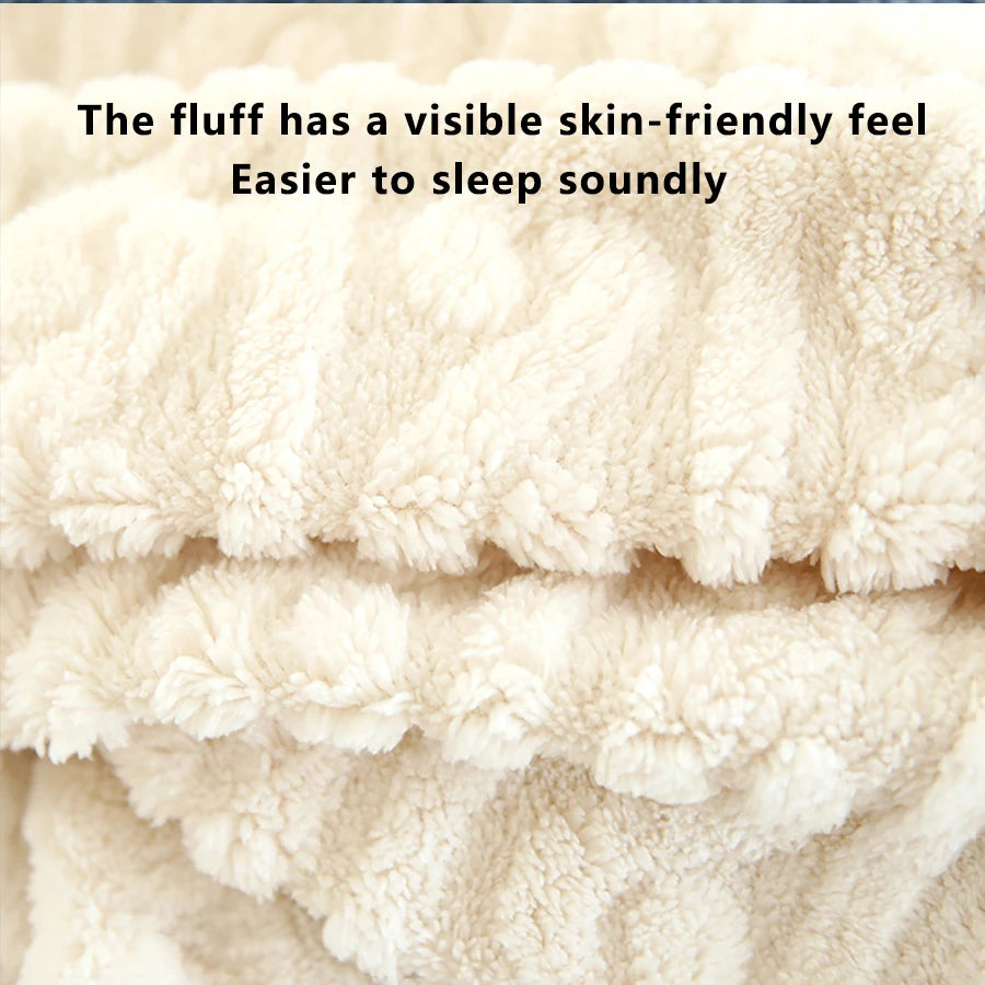 1 Coral Fleece Blanket for Babies and Children - Ultra-Soft Striped