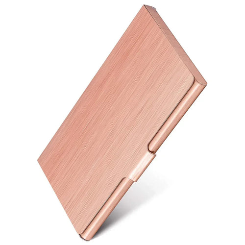 Premium Ultra Thin Stainless Steel Business Card Holder - Silver Metal