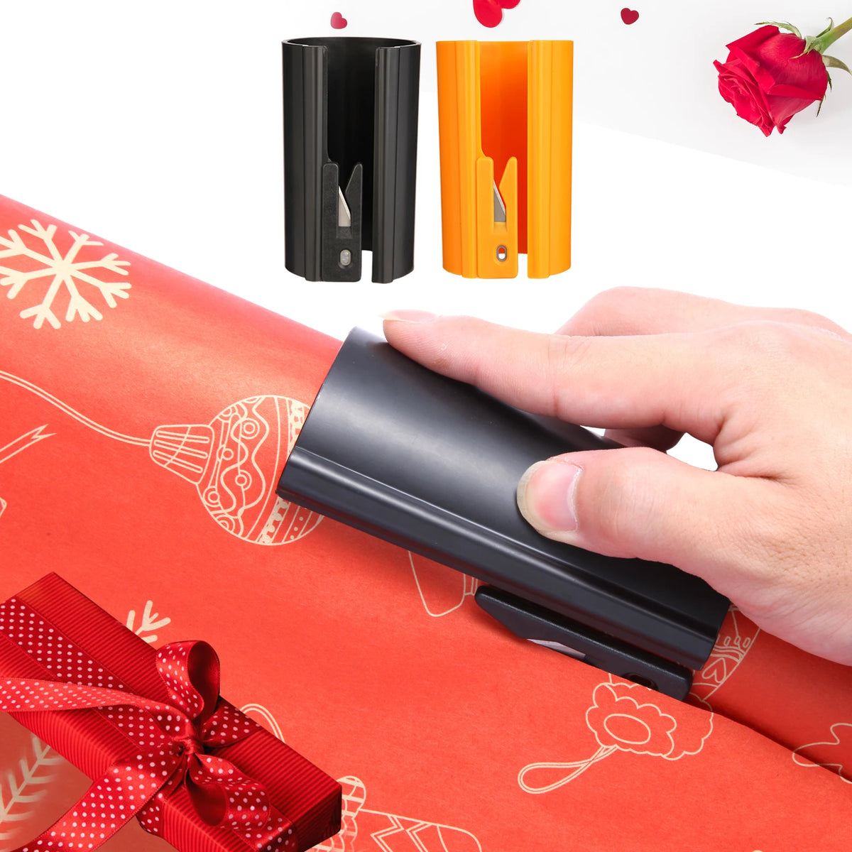 HORN Sliding Wrapping Paper Cutter - Easy-Glide Gift Wrap Trimmer
