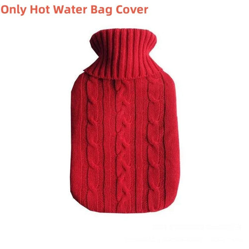 2L Hot Water Bottle Cover Rubber Hot Water Bags Winter Plush Hand