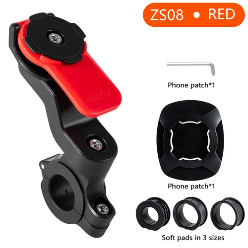 Motorcycle Rearview Mirror Phone Holder with Shock Absorber Universal