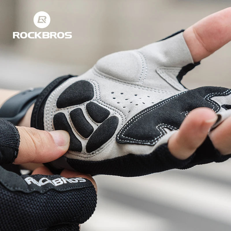 ROCKBROS Half Finger Bike Gloves MTB Road Spring Summer Breathable