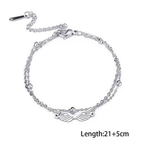 Skyrim Foot Chain of Women Men Silver Color Four-leaf Clover Stainless