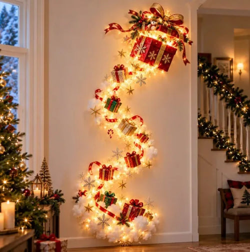 Christmas Magic Trail Wall Light-LED Glowing Christmas Scene Wall