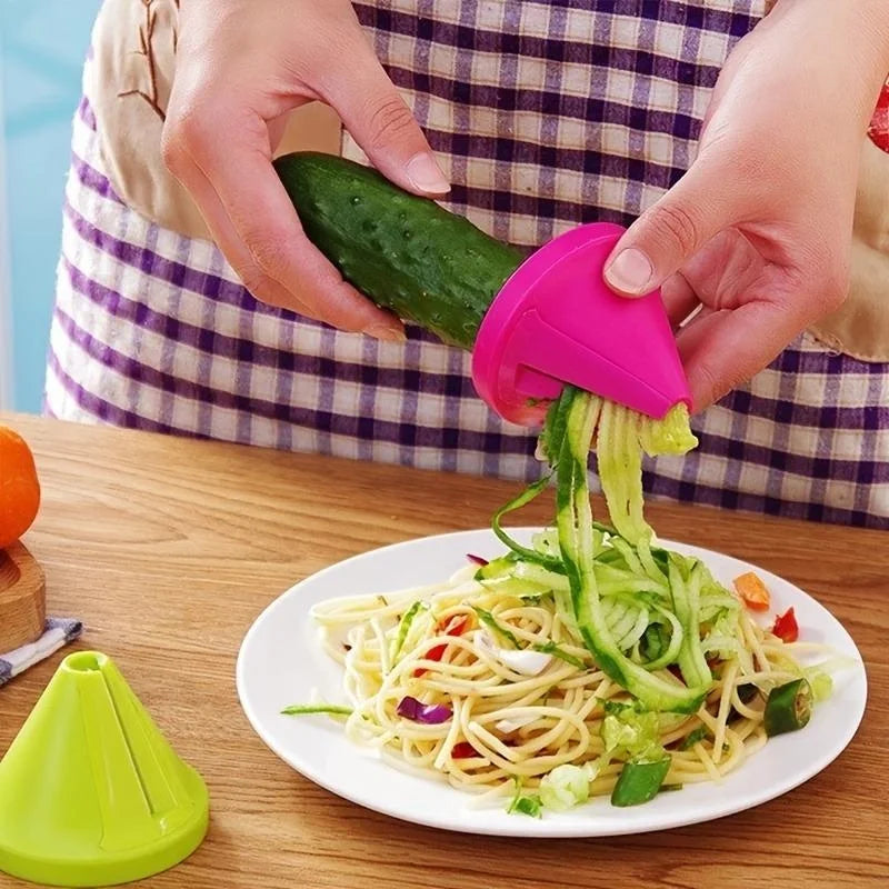 Kitchen Rotating Shredder Spiral Peeler Manual Vegetable Slicer Fruit