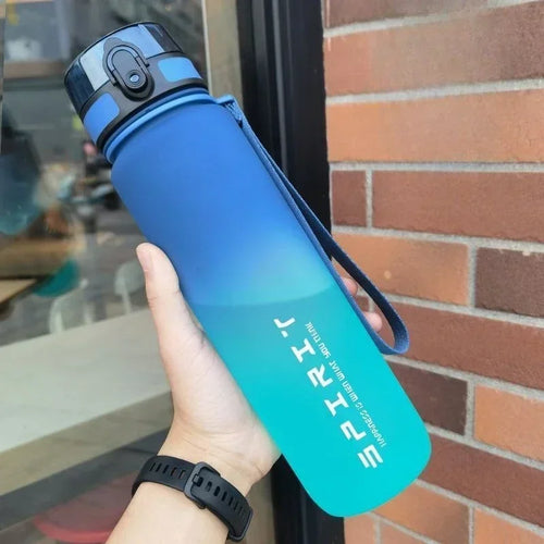 1 Liter Large Capacity Sports Water Bottle Leak Proof Colorful Plastic