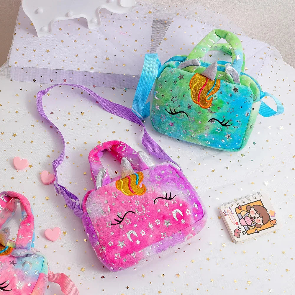 Fashion Sweet Unicorn Handbags For Girls Cute Kid Crossbody Shoulder