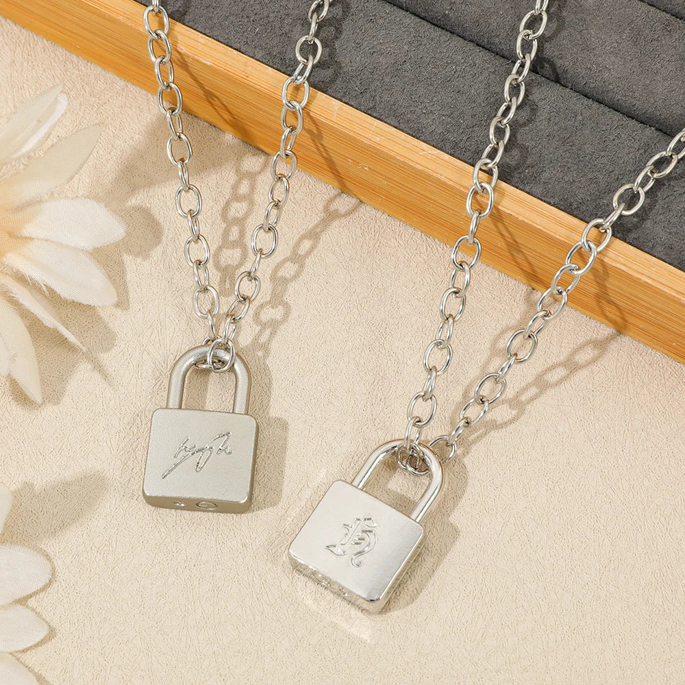 Fashionable Creative Hyunjin Lock Necklace Same As Huang Xuanchen's