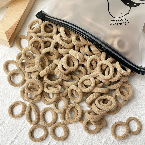 50PCS/Set Women Girls Basic Hair Bands  Simple Solid Colors Elastic