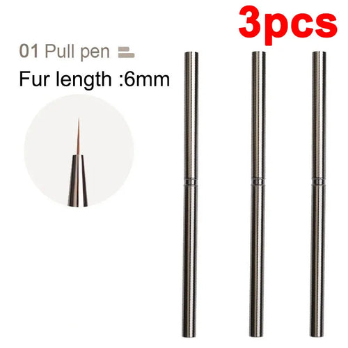 Nails Art Liner Brushes Striping Drawing Elongated Lines Painting