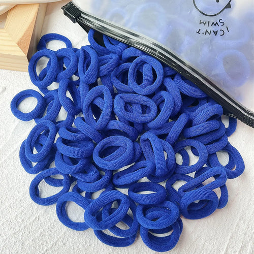 50PCS/Set Women Girls Basic Hair Bands  Simple Solid Colors Elastic