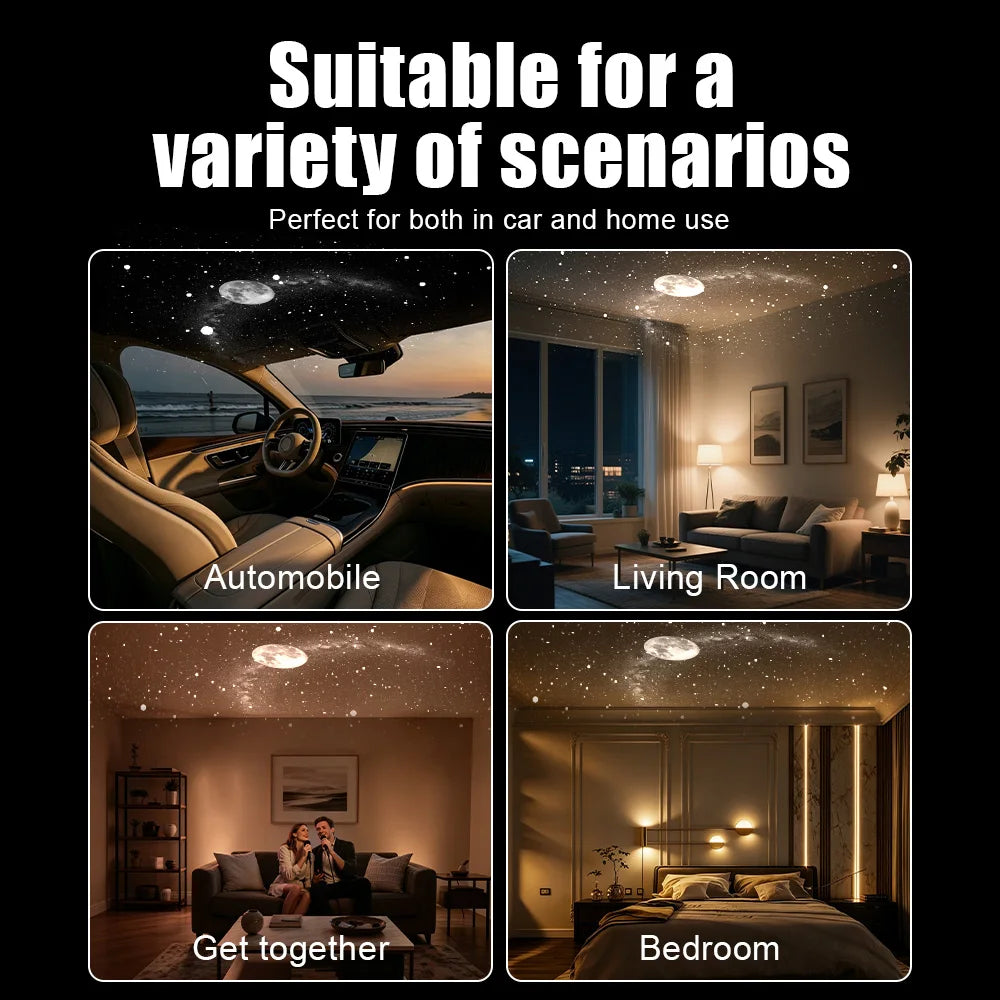 USB Starry Sky Projection Light for Car Interior, Home, Bedroom