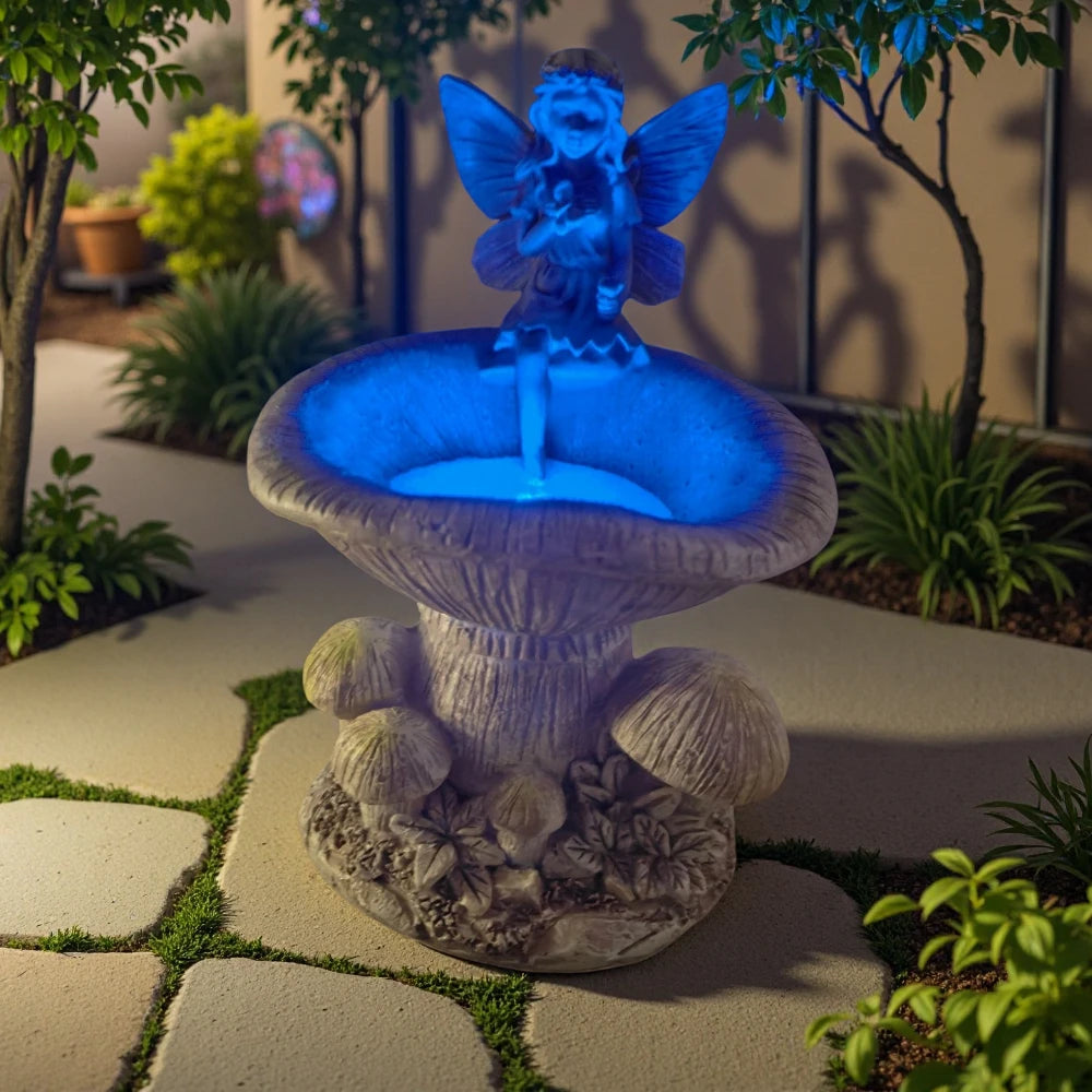 Creative Flower Fairy Solar Night Light Statue Outdoor Waterproof