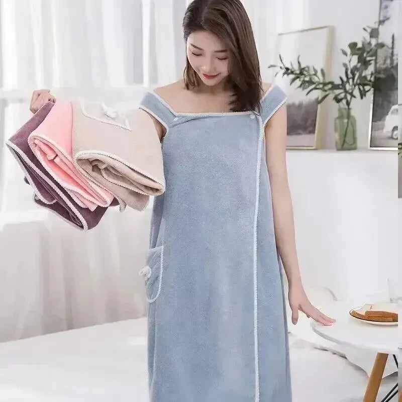 Womens Bath Towels Girls Wearable 140*85Cm Fast Drying Bathing Beach