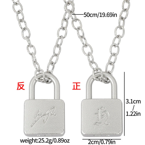 Fashionable Creative Hyunjin Lock Necklace Same As Huang Xuanchen's
