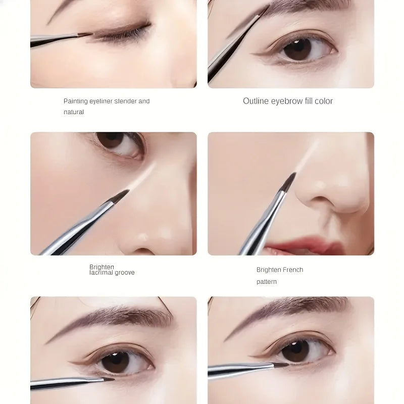 7 Combination Precision Detail Makeup Brushes, Eyeliner and Eyebrow