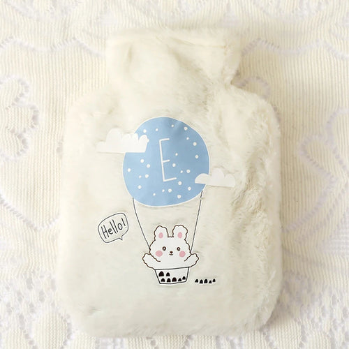 Cartoon Plush Rabbit Bear Hot Water Bottle Water Filling Velvet Small