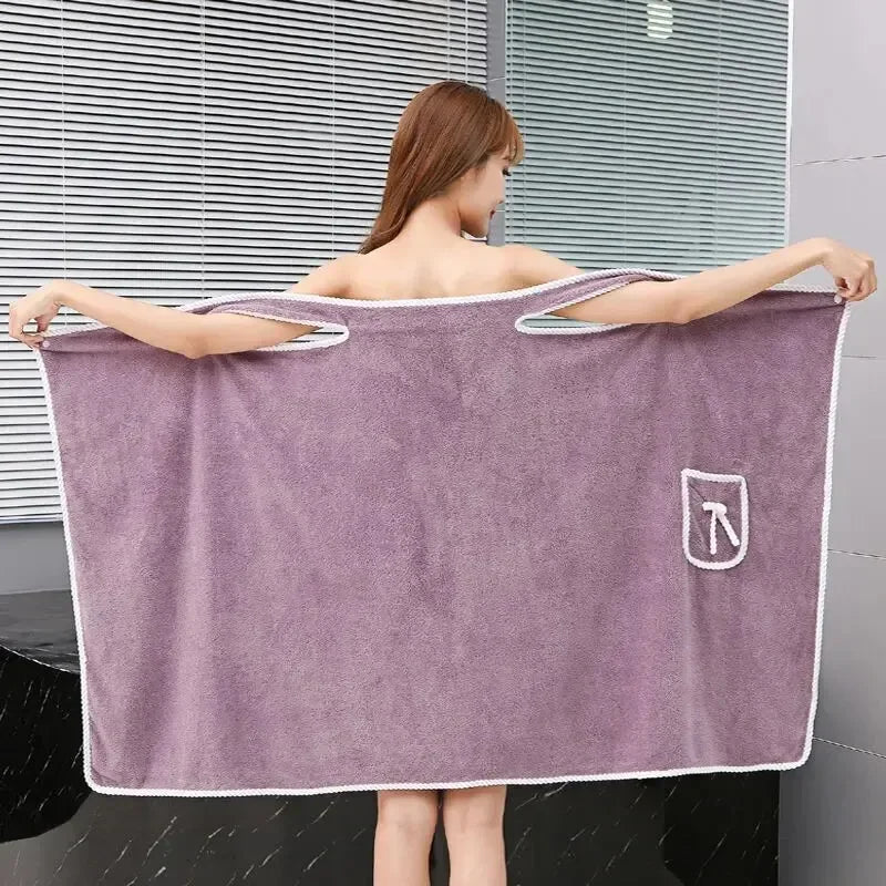 Womens Bath Towels Girls Wearable 140*85Cm Fast Drying Bathing Beach