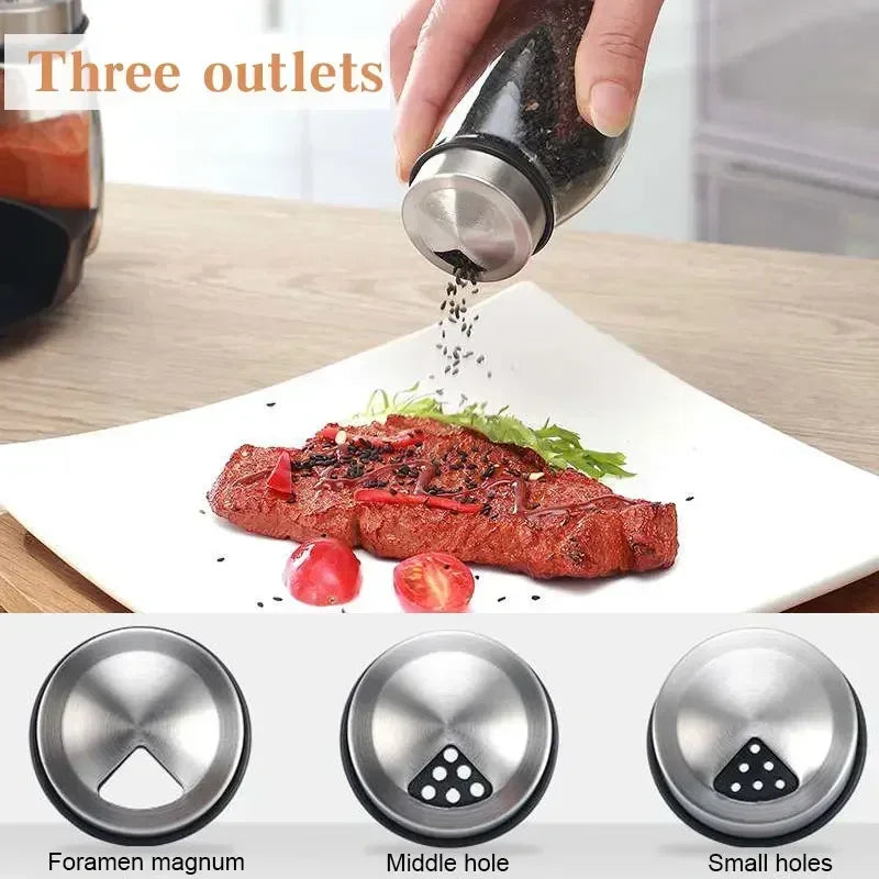 NEW Single Bottle Glass Jar and Spice Jar Set Rack Glass Seasoning