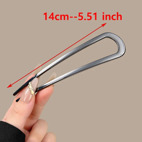 Simple U Shaped Hairpin Metal Hair Sticks U French Hair Clips Pins